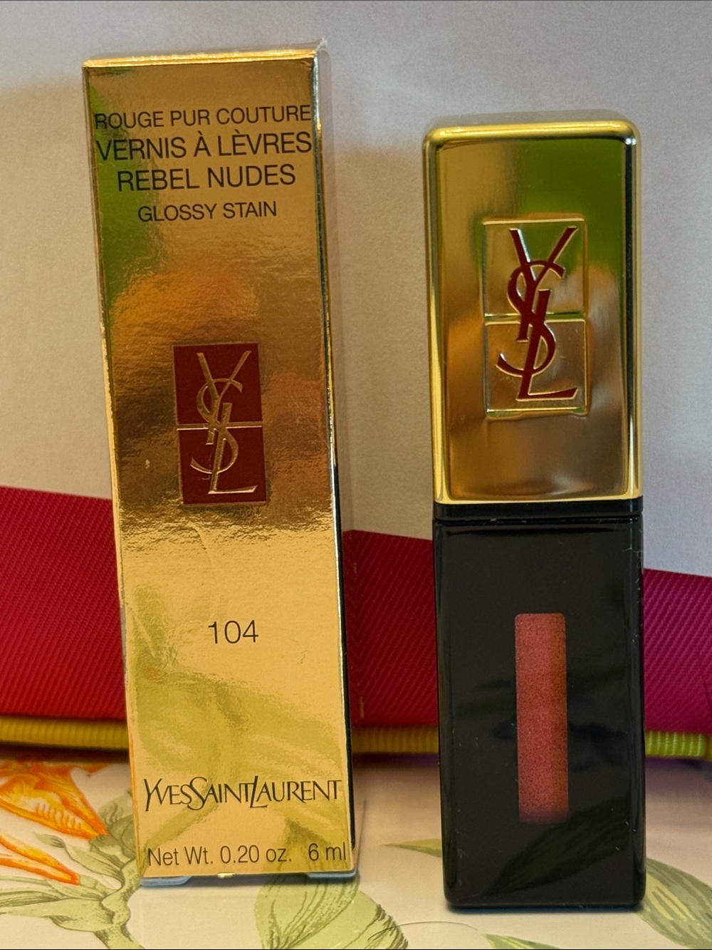 Yves Saint Laurent Glossy Stain 104 Rebel Nudes - Rose Gold